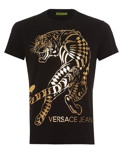 versace jeans tiger print shirt|Versace Jeans Men's Graphic Tiger Print T.